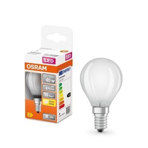 Matná LED mini žárovka E14 4 W CLASSIC P, teplá bílá