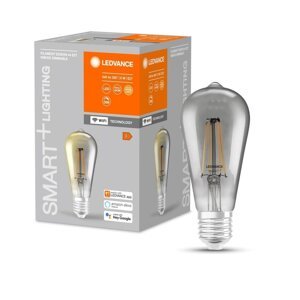 Chytrá kouřová LED stmívatelná žárovka E27 6 W FILAMENT, teplá bílá