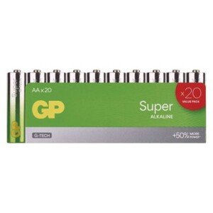 Alkalická baterie GP Super AA (LR6), 20 ks
