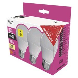 EMOS LED žárovka Classic A60 E27 8,5W teplá bílá 3ks