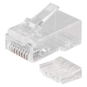 EMOS Konektor RJ45 pro UTP kabel (drát), bílý, 20 ks