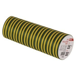 EMOS izolační páska PVC 15mm x 10m ZEL/ŽLUTÁ 10 ks