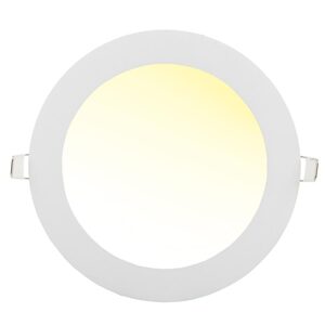 Bílý kruhový vestavný LED panel 225mm 18W teplá bílá