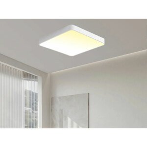 Bílý designový LED panel 600x600mm 48W teplá bílá