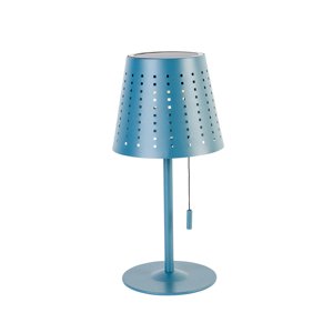 Venkovní stolní lampa modrá včetně LED 3-stupňové stmívatelné na solární energii - Ferre