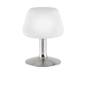 Ocelová stolní lampa s opálovým sklem včetně LED a dotykového stmívače - Tilly