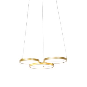 Závěsné svítidlo zlaté včetně LED 3-stupňové stmívatelné 3-světlo - Rondas