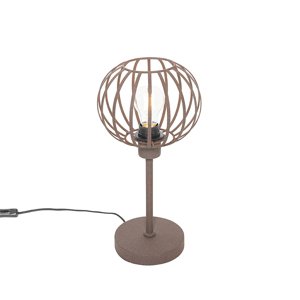 Designová stolní lampa rezavě hnědá - Johanna