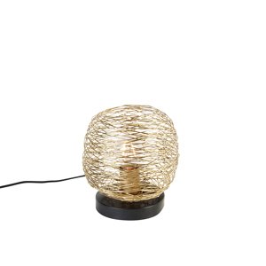 Designová stolní lampa zlatá 20 cm - Sarella