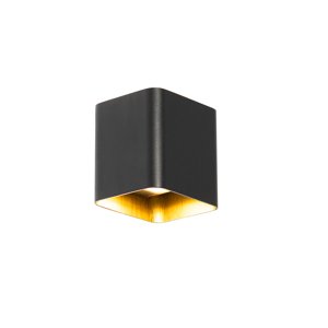 Moderní nástěnné svítidlo černé vč. LED IP54 čtvercové - Evi