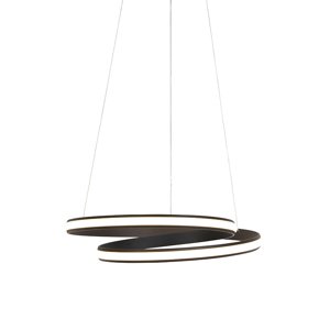Designová závěsná lampa černá 55 cm včetně LED - Jeřabina