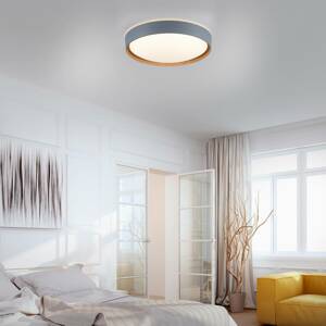 Q-Smart-Home Paul Neuhaus Q-EMILIA LED stropní, šedá/dřevo