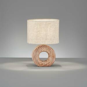 FISCHER & HONSEL Stolní lampa Hanke výška 31 cm stínidlo písková