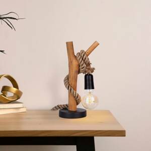 NOWA GmbH Stolní lampa Nerida, přírodní eukalyptové dřevo