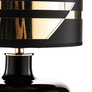 Argon Textilní stolní lampa Bodo, černo-zlatá