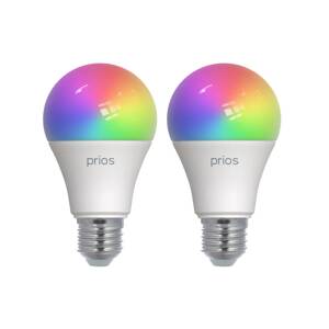 PRIOS Prios LED E27 žárovka A60 9W RGBW WLAN matná 2ks