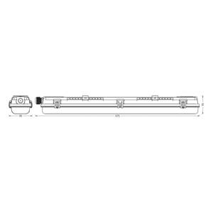 LEDVANCE Svítidlo LEDVANCE Submarine PCR 60 G13 T8 840 2x7W odolné proti vlhkosti