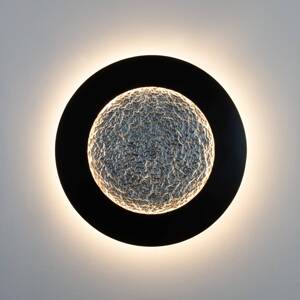Holländer Nástěnné svítidlo LED Luna Pietra, hnědočerná/stříbrná, Ø 80 cm