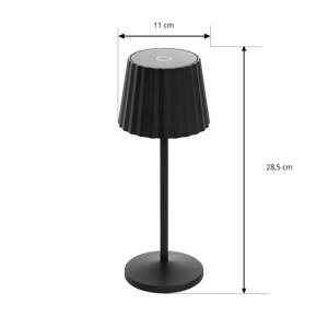 Lindby Nabíjecí stolní lampa Lindby LED Esali, černá, sada 2 kusů