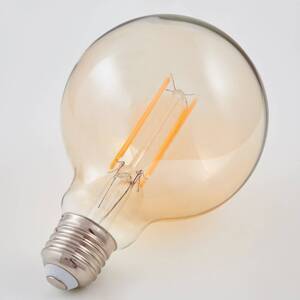 Lindby E27 LED žárovka globe filament 6W 500lm, 1800K