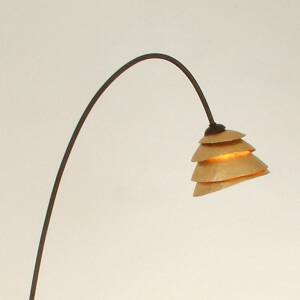 Holländer Stojací lampa Snail, 1 zdroj, hnědo-zlatá
