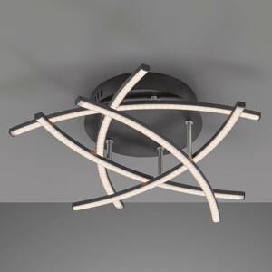 FISCHER & HONSEL LED stropní světlo Cross Tunable White, 5x, černá