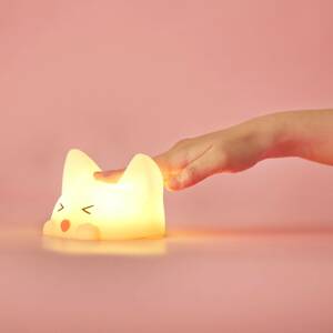 Niermann Standby LED noční světlo Catty Cat, baterie, 7 barev+Sound