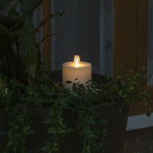 Konstsmide Christmas LED svíčka IP44 krémově bílá hladká výška 13cm