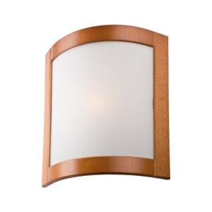 Lamkur Nástěnné světlo Zanna ze dřeva, 34 cm, rustikální