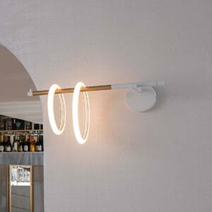 Marchetti LED nástěnné světlo Ulaop, dva kruhy, vlevo, bílé