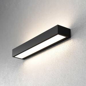MCJ LED nástěnné světlo Mera, šířka 40cm, černá, 3000K