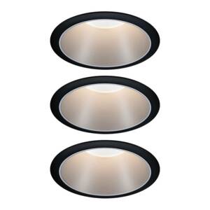 Paulmann Paulmann Cole LED spotlight, stříbro-černý, 3ks