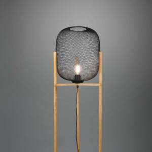 Reality Leuchten Stojací lampa Calimero, třínohý dřevěný stojan