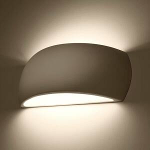 SOLLUX LIGHTING Nástěnné světlo Curve up/down z bílé Keramik