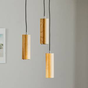 Spot-Light Třízdrojové závěsné světlo LED Pipe dubové dřevo